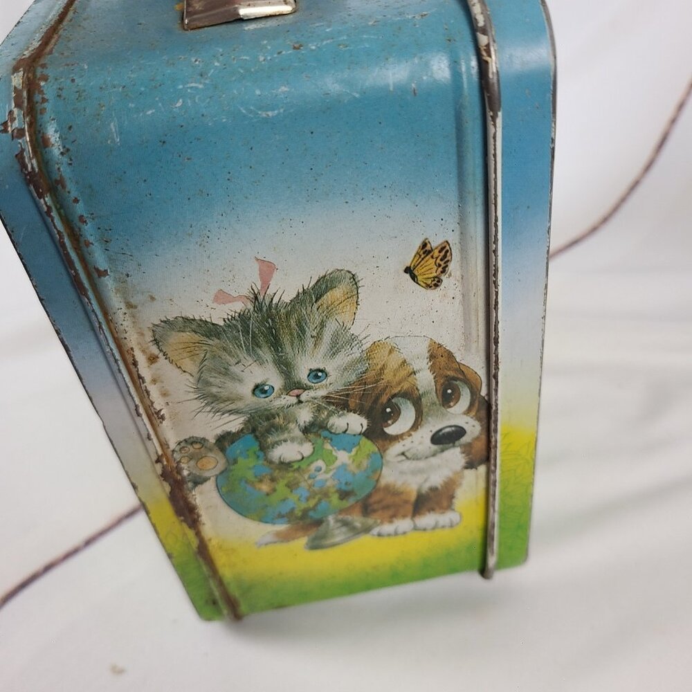 Vintage 1978 Wags 'N Whiskers Metal Lunch Box with ‎ NO Thermos - Picture 5 of 13
